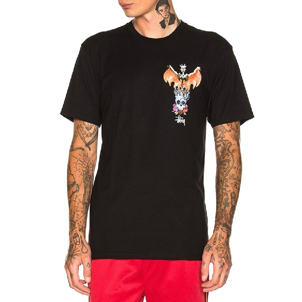 Stussy Black Phoenix Graphic T-Shirt